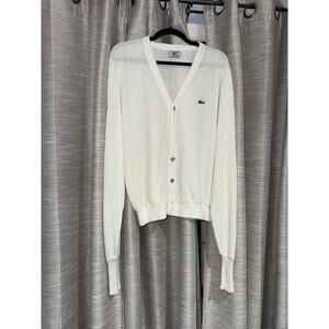 Vintage Izod Lacoste 1970's Cardigan size large